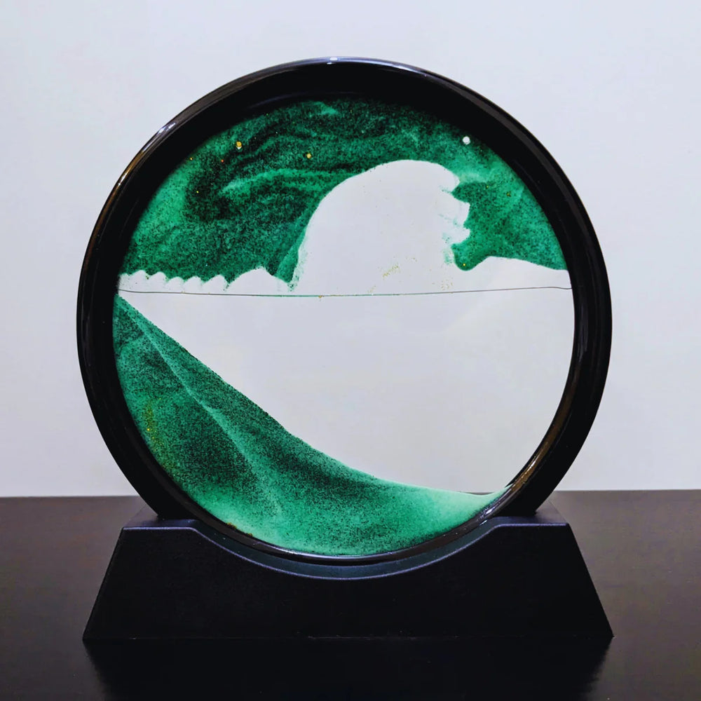 3D Artistic Round Glass Sandscape | 7 Inch