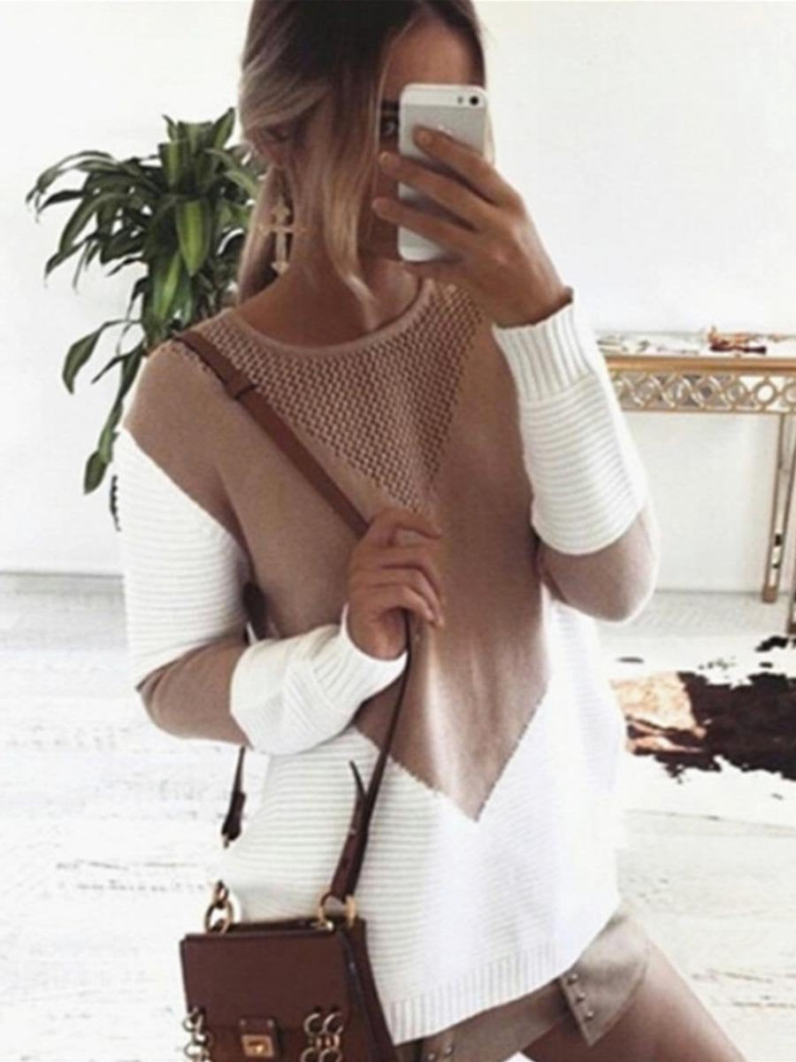 Stitching Hollow Sweater