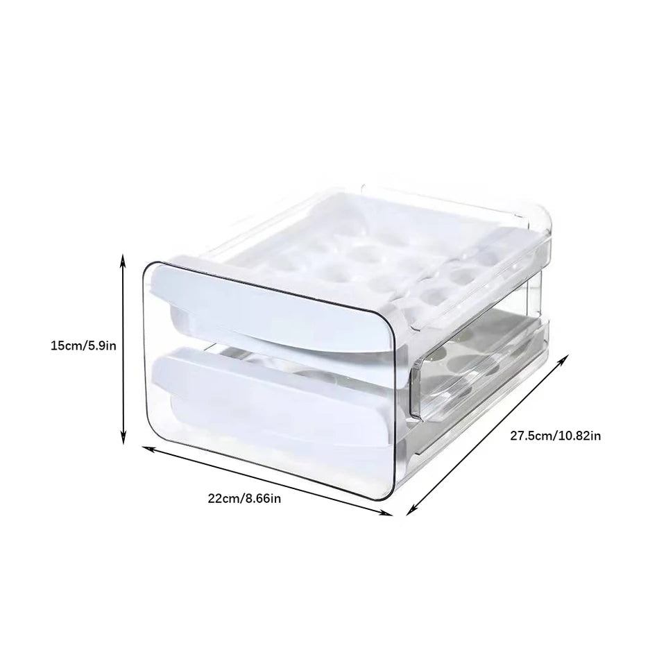 2X LAYERS DRAWER EGG STORAGE BOX