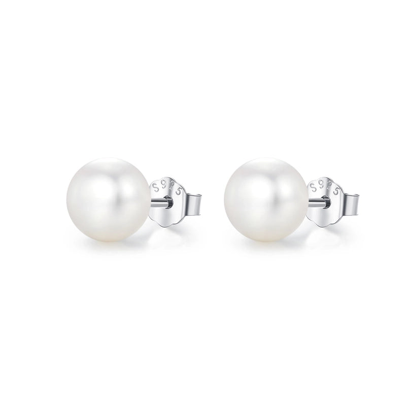 1 Pair IG Style Elegant Sweet Oval Plating 925 Sterling Silver Freshwater Pearl Ear Studs