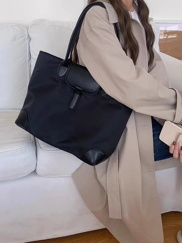Large Capacity Bag For Women New Single Shoulder Bag Commuter Big Bag Student Class Bag Nylon Cloth Tote Bag
