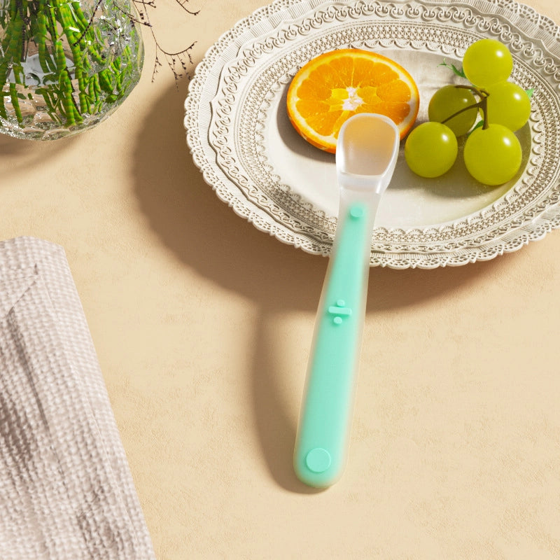 Silicone Spoon Newborn Baby Supplementary Food Spoon Baby Feeding Water Soft Spoon Children's Tableware Training Eating Fruit Mud