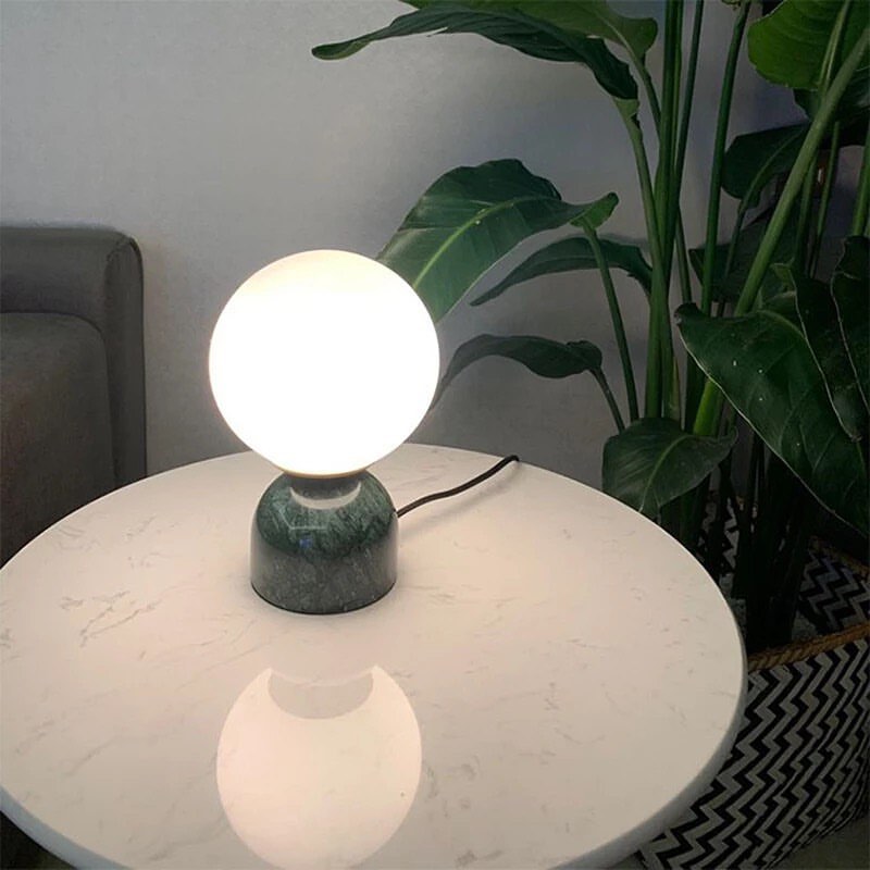 Minimalist Globe Table Lamp with High quality MARBLE Base