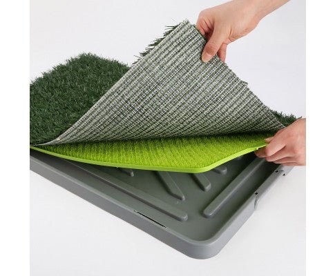 Pet Potty Tray Training Toilet 69cm x 43cm + 1 Grass Mat
