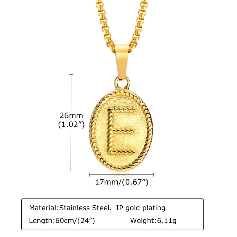 304 Stainless Steel Vintage Style Minimalist Classic Style Plating Letter