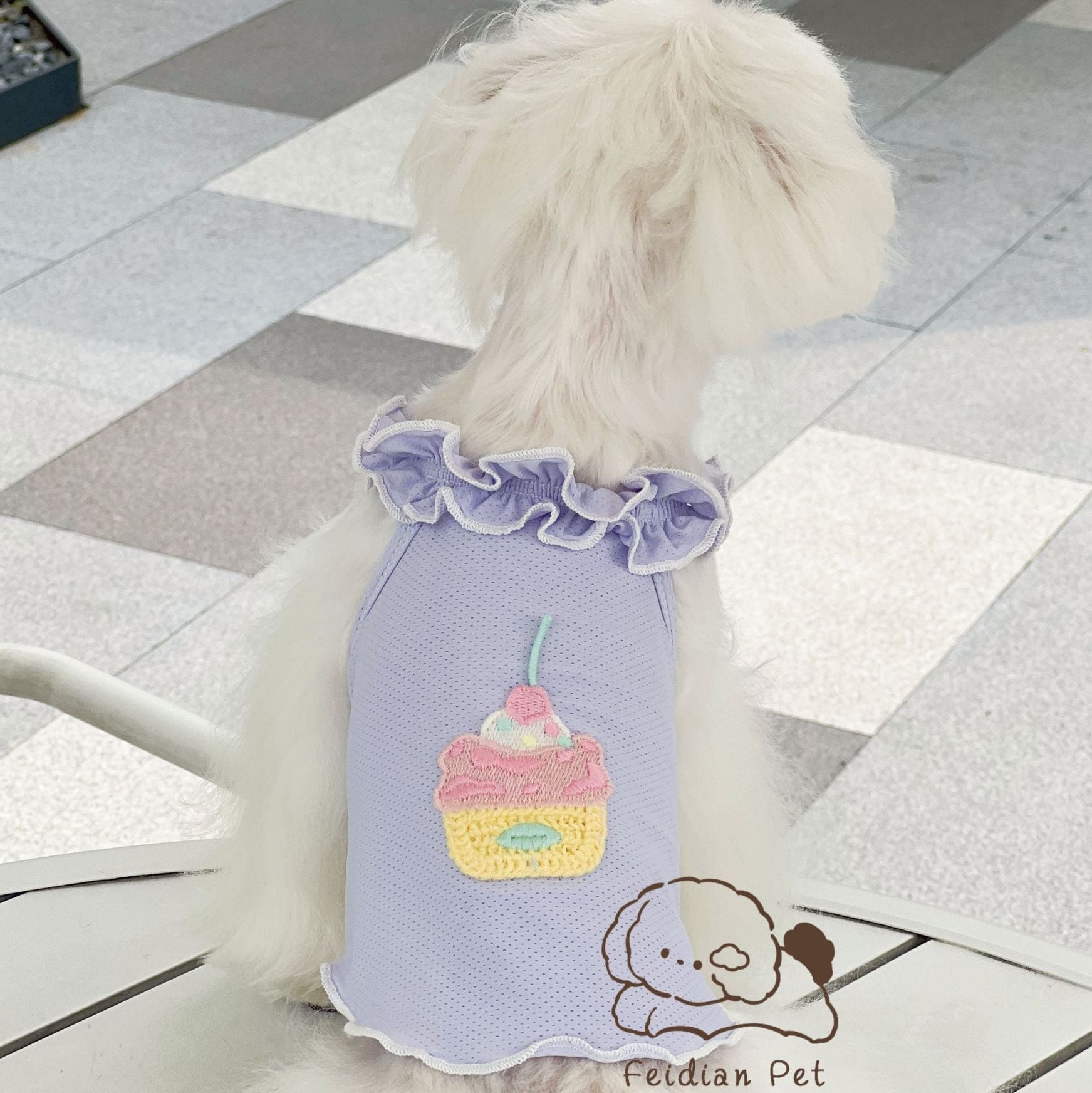 Cupcake Printed Breathable Dog Cat Vest