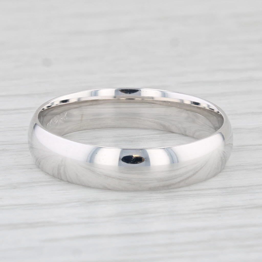 Classic Men's Wedding Band 14k White Gold Size 10-10-25 Ring