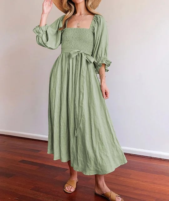 🔥Promotion - 49% OFF🔥French Ruffled Lantern Sleeves Multi-wear Dress