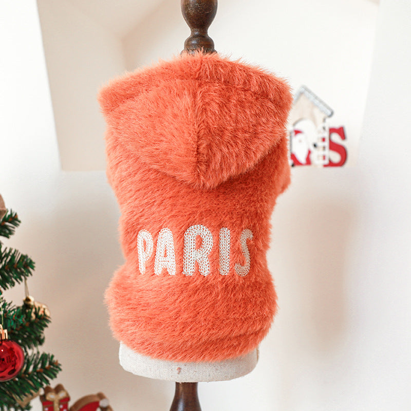 Paris Printed Dog Cat Hoodie