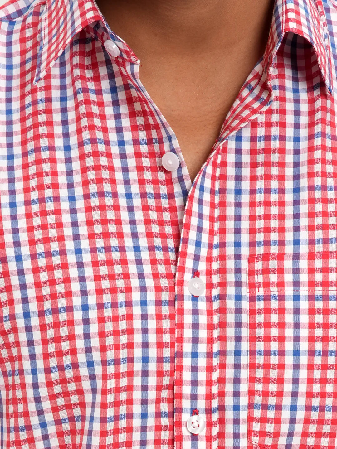 Men's Gingham Check Casual Shirt