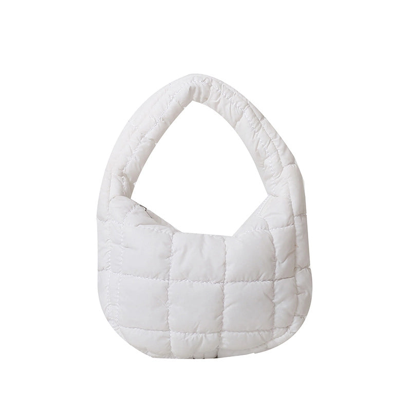 Women's Small Nylon Solid Color Basic Zipper Cloud Shape Bag