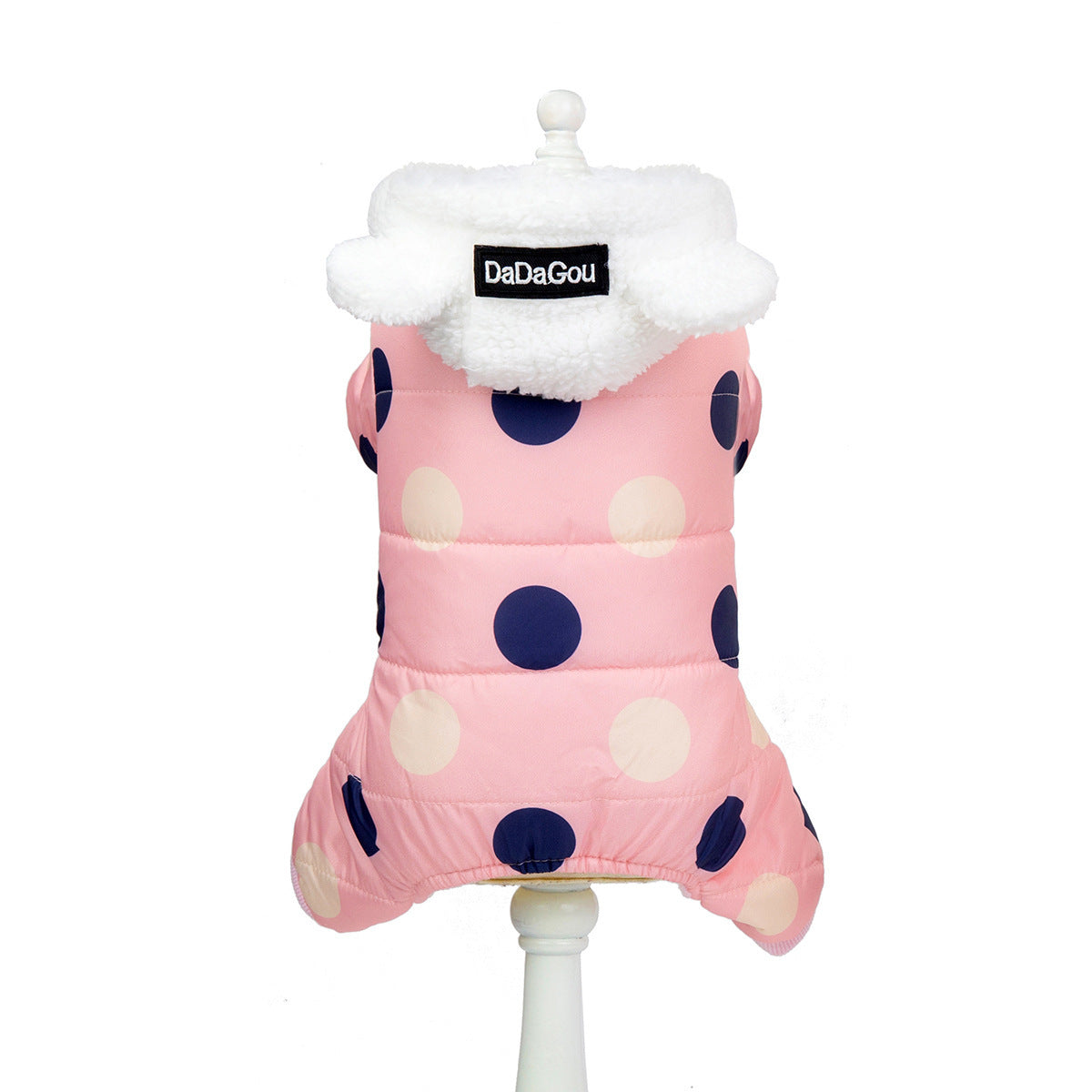 Warm Polka Dot Coat - Cozy Dog Winter Jacket