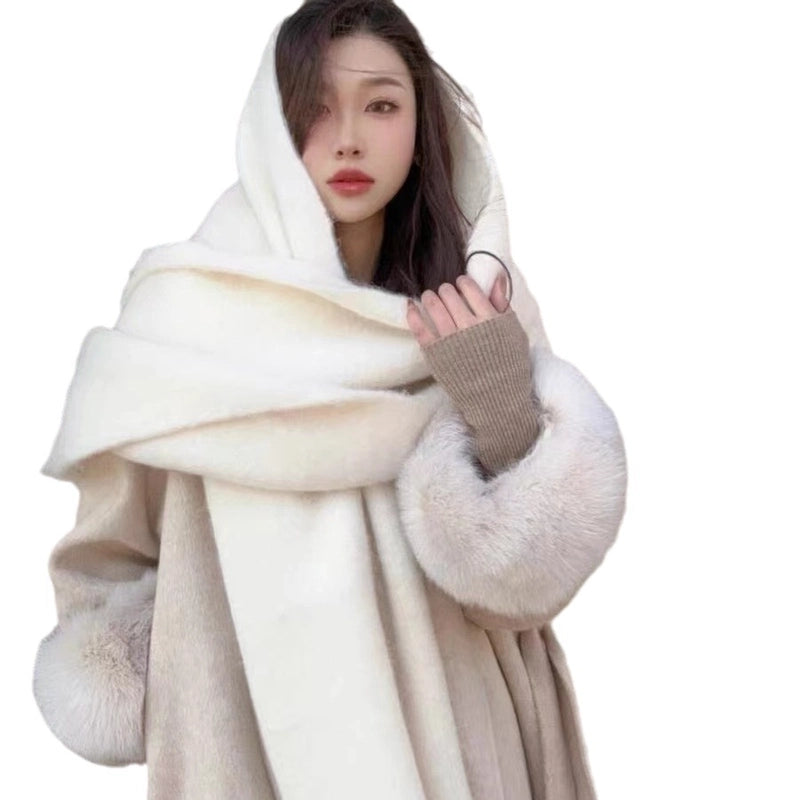 Women's Minimalist Classic Style Solid Color Imitation Cashmere Scarf