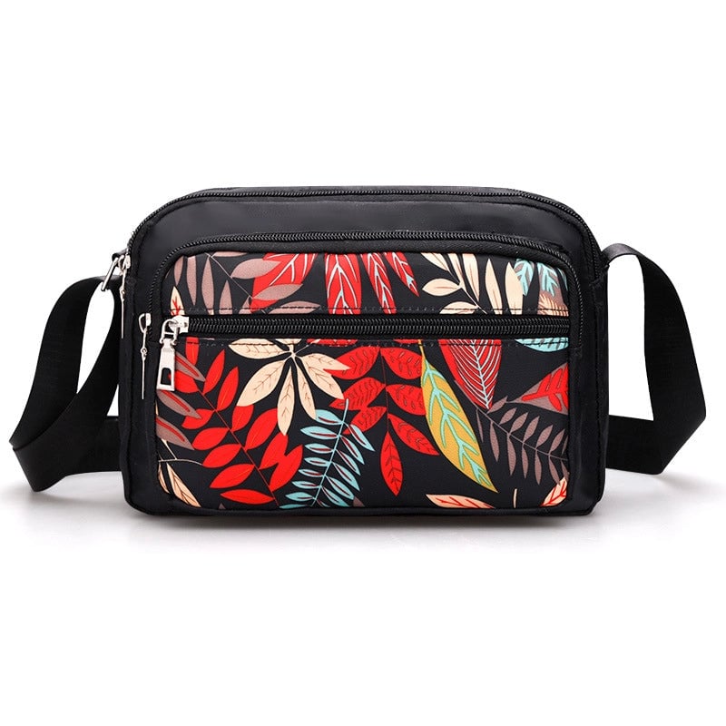 Women's Nylon Printing Streetwear Square Zipper Crossbody Bag