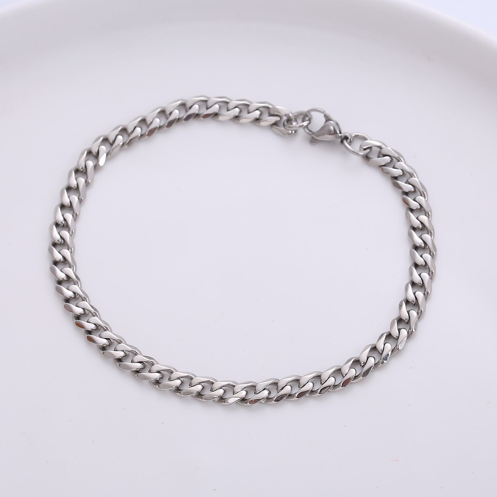 Men Hip Hop Chain Geometric Titanium Steel Bracelets
