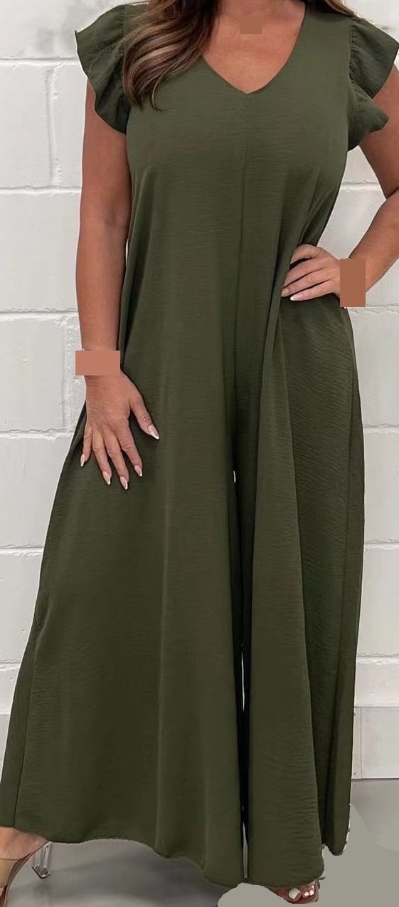 🔥2024 SUMMER NEW RUFFLED WIDE-LEG CASUAL JUMPSUIT