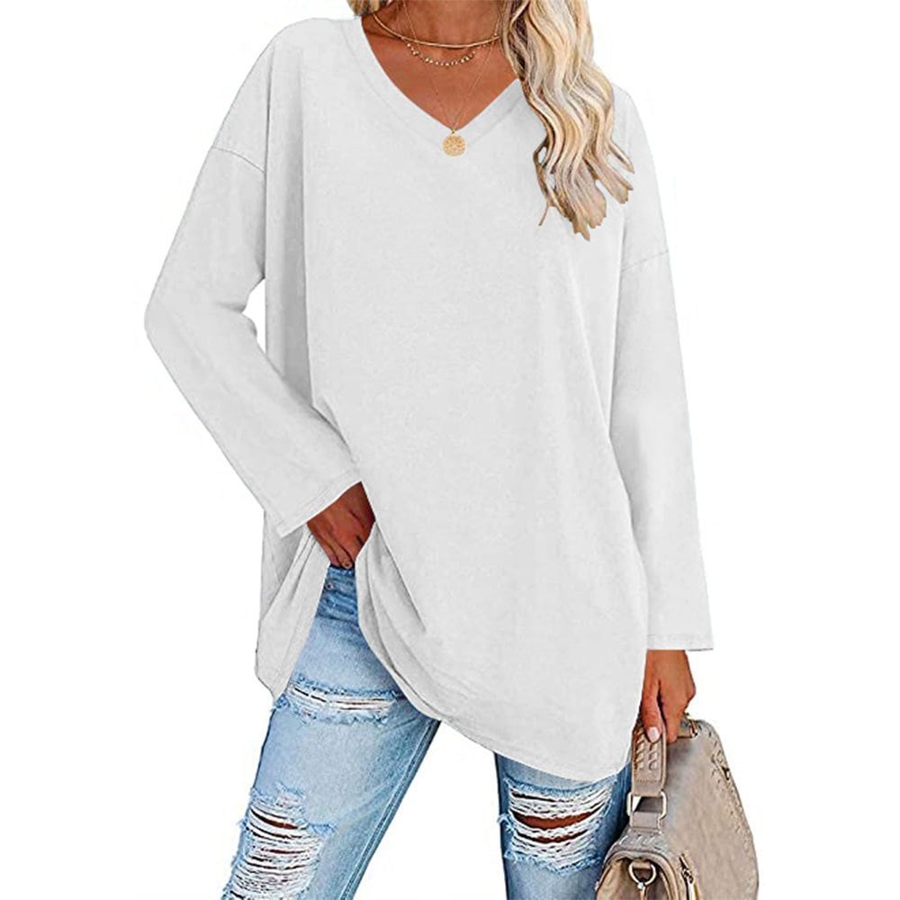 🔥The Last Day Promotion-SALE 70% OFF💋Women's loose long sleeve fashion V-neck knit top