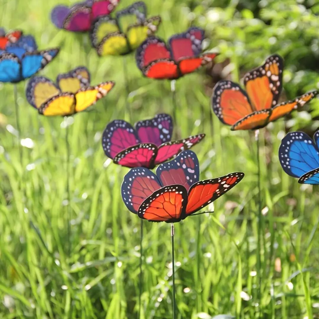 Butterfly Stakes Garden - 10 CM. 12 CM. 15 CM Mix