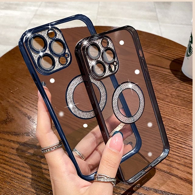 Flash Diamond Graphite Case Cover For iPhone