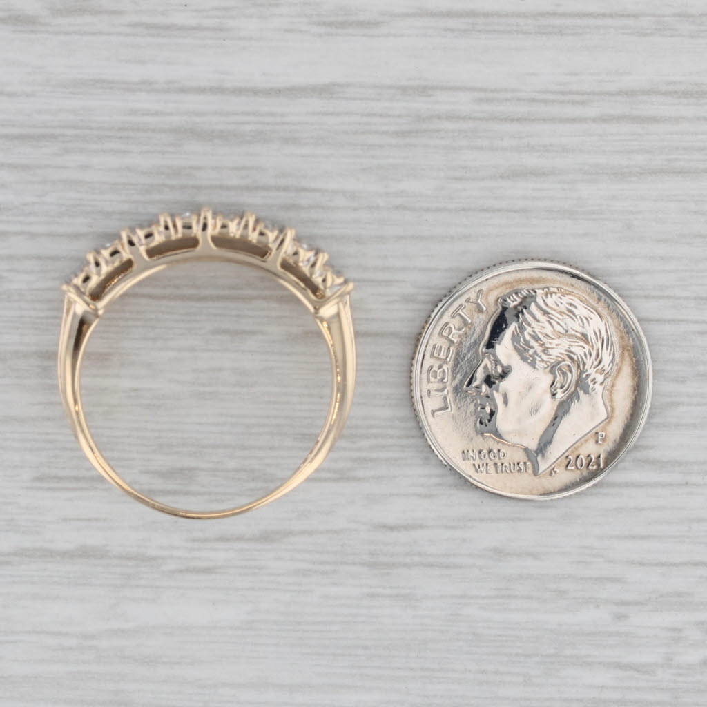 0.12ctw Diamond Ring 14k Yellow Gold Size 8