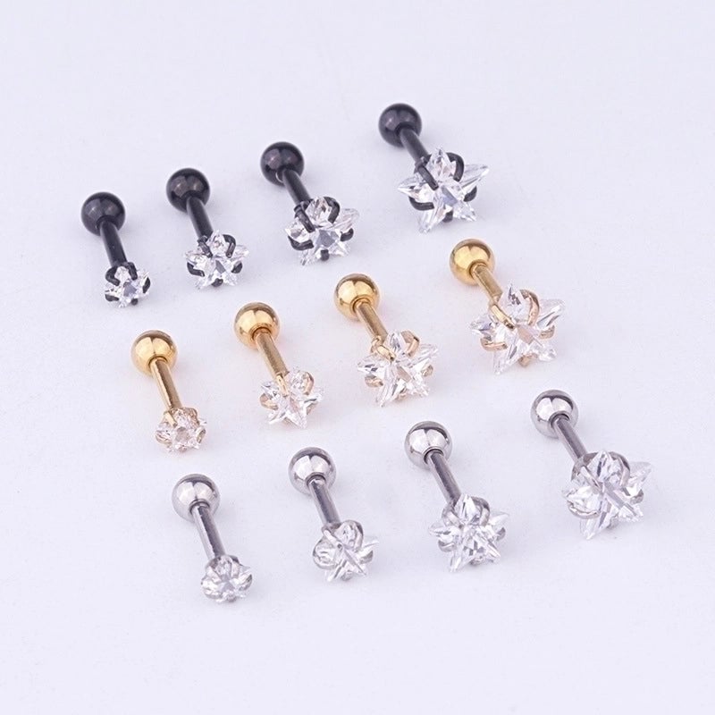 Ear Cartilage Rings & Studs Fashion Geometric 316L Stainless Steel
