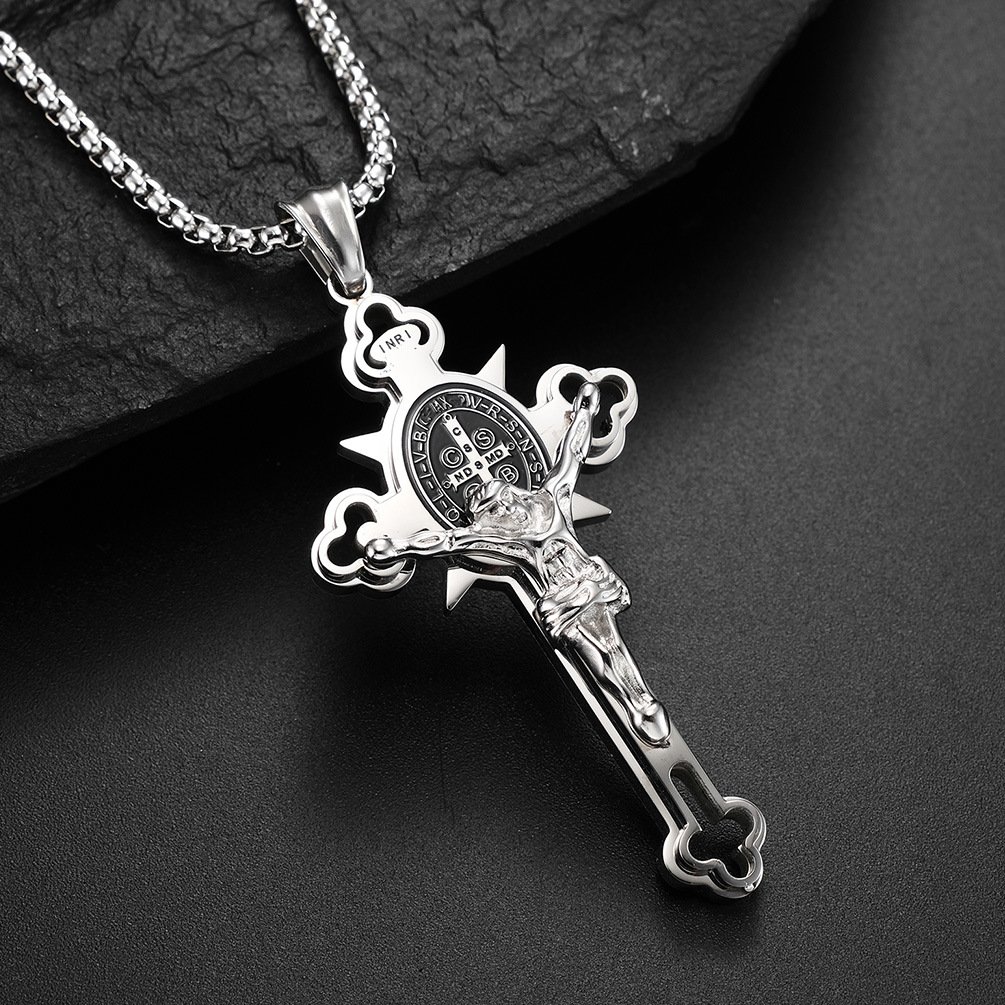 🙏 48% OFF🙏ST.Benedict Protection Cross Power Pendant Necklace