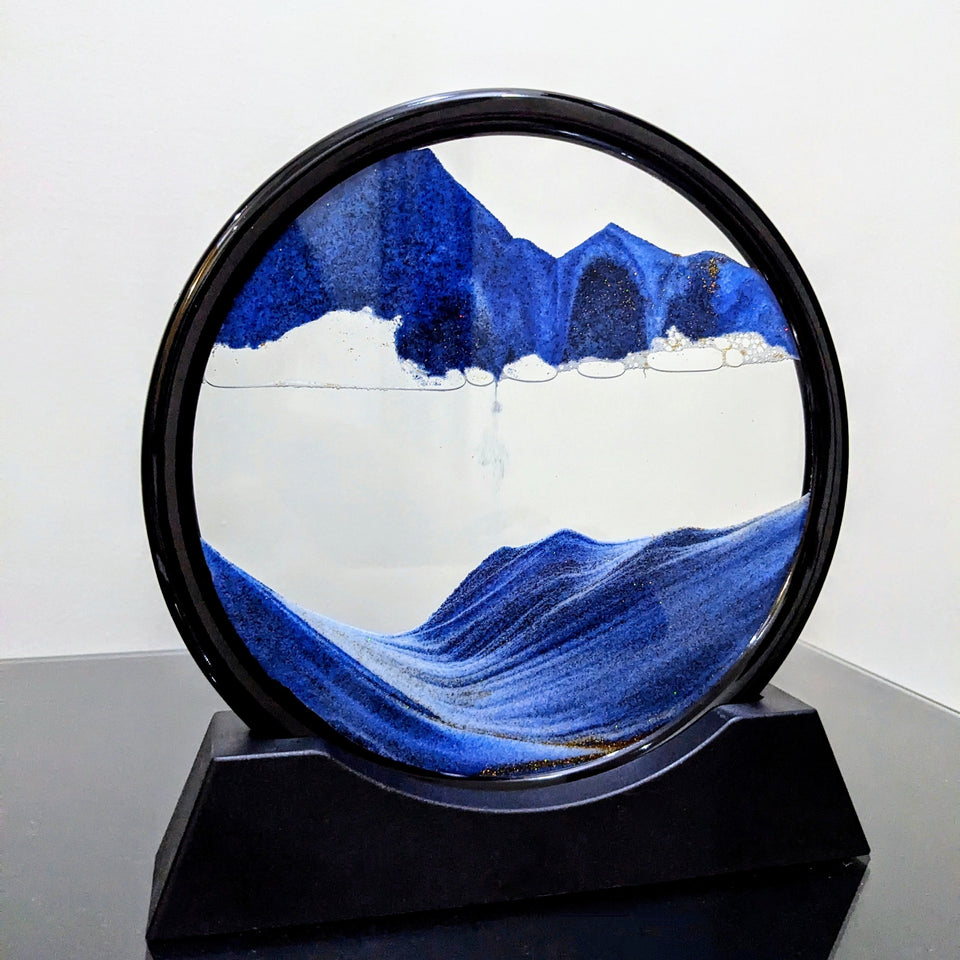 3D Artistic Round Glass Sandscape | 7 Inch