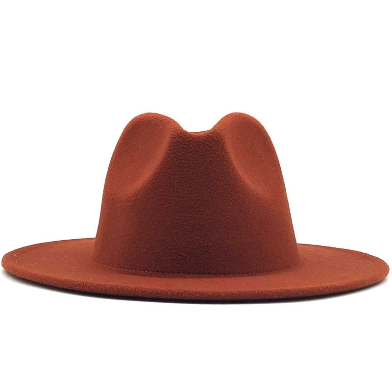 New Multicolor Wide Brim Woolen Hat Jazz Hat