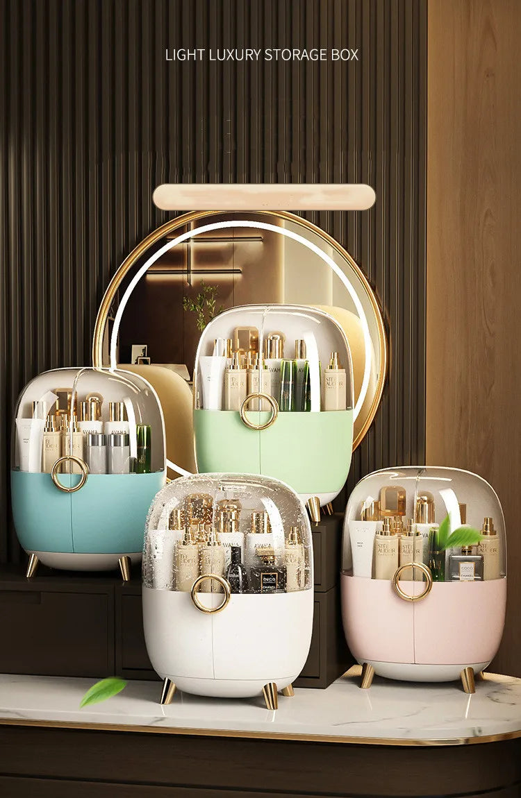 Light Luxury Modern Cosmetic Organizer. Skin Care Lipstick Makeup Brush Jewelry Storage Box