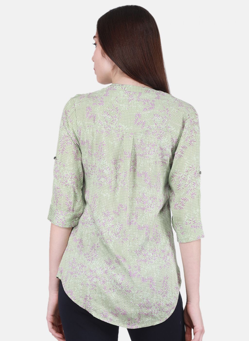 Women Green Printed Top