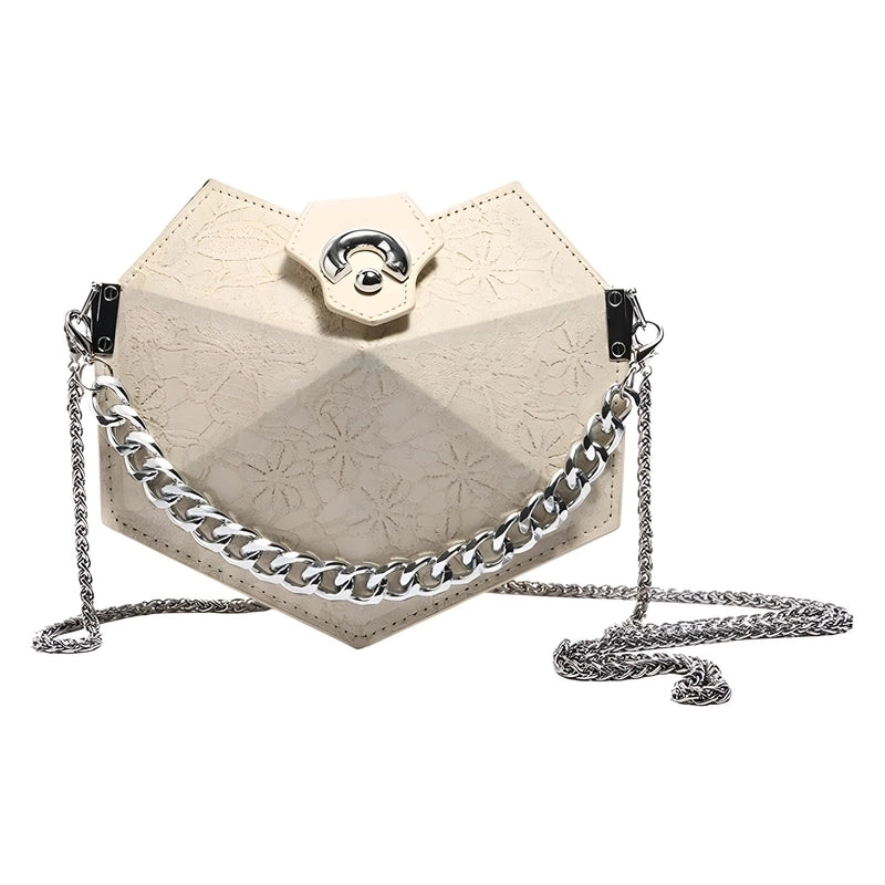 Women's Pu Leather Printing Vintage Style Classic Style Profiled Magnetic Buckle Crossbody Bag
