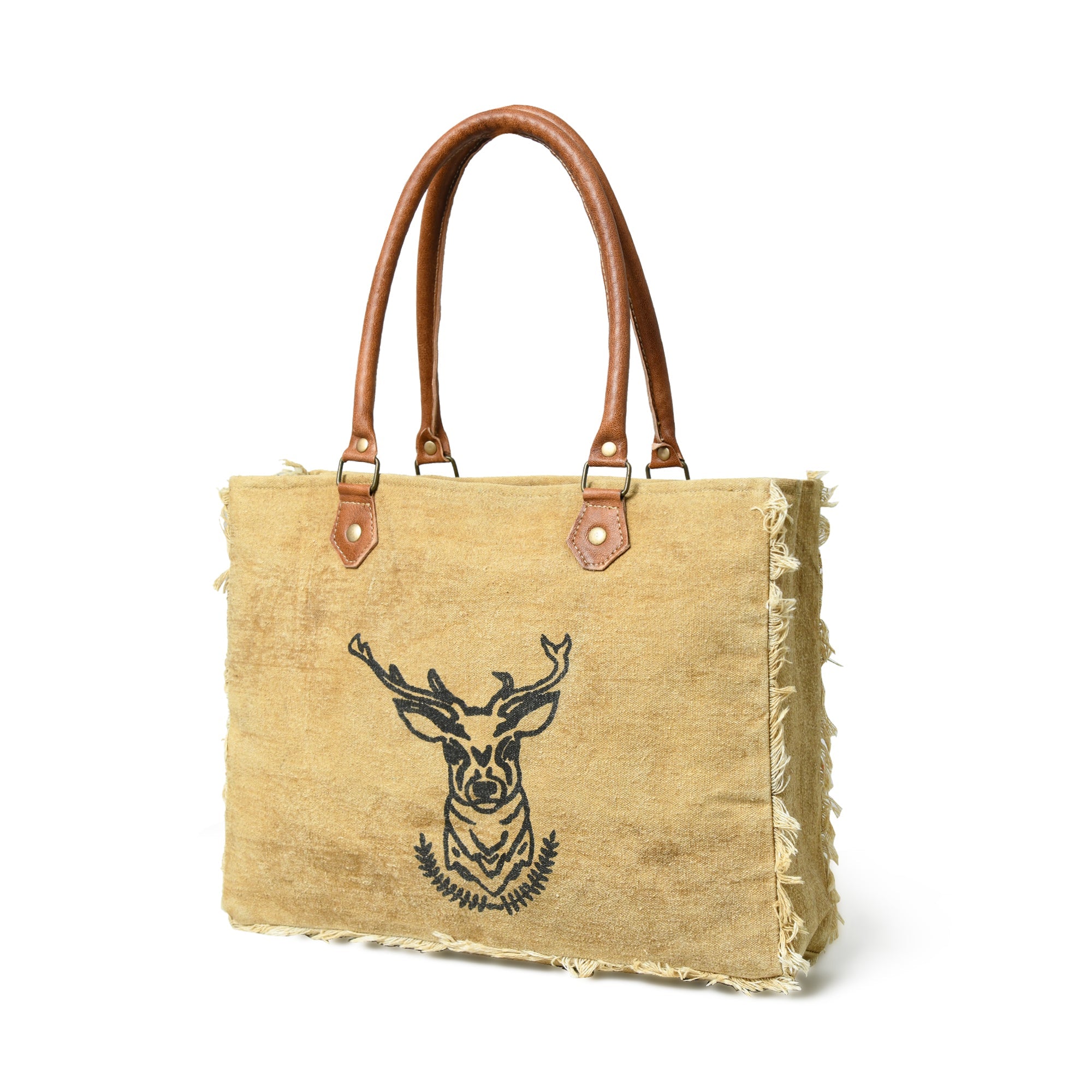 Nordic Charm Canvas Shoulder Tote