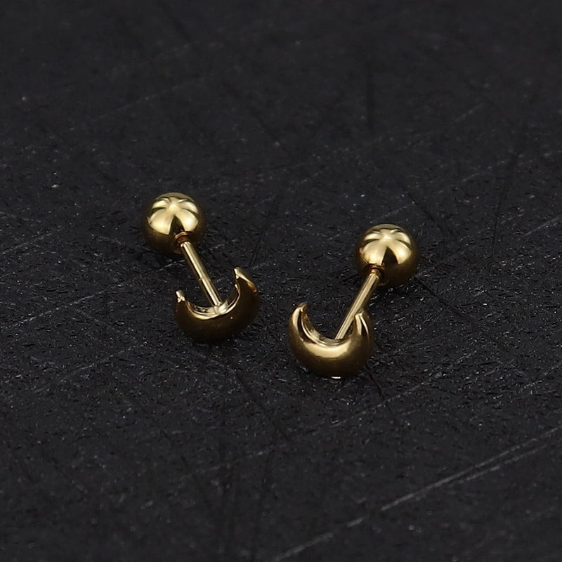 1 Piece Minimalist Commute Geometric Plating Titanium Steel Cartilage Earrings