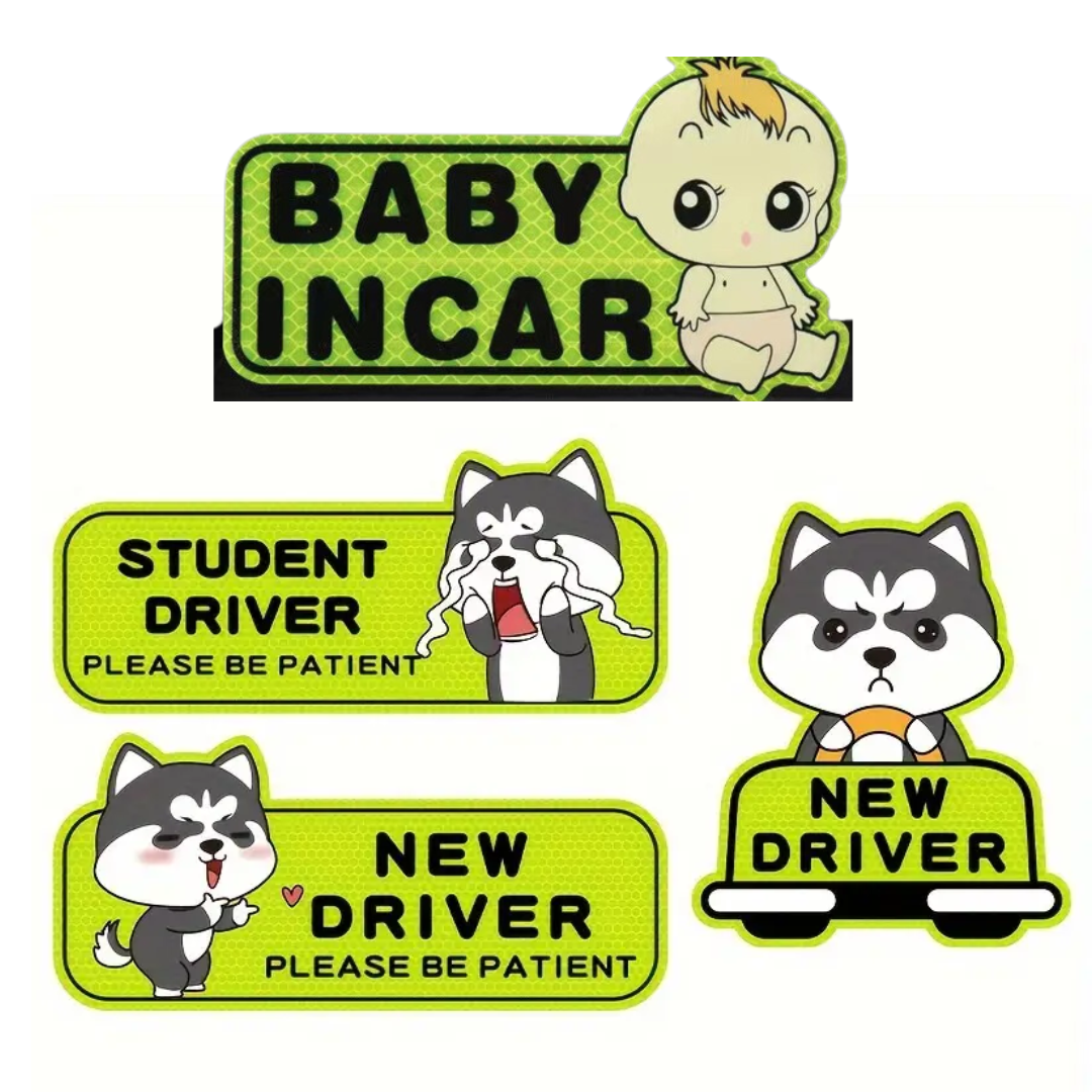 Cute Car Waterproof Reflective Stickers