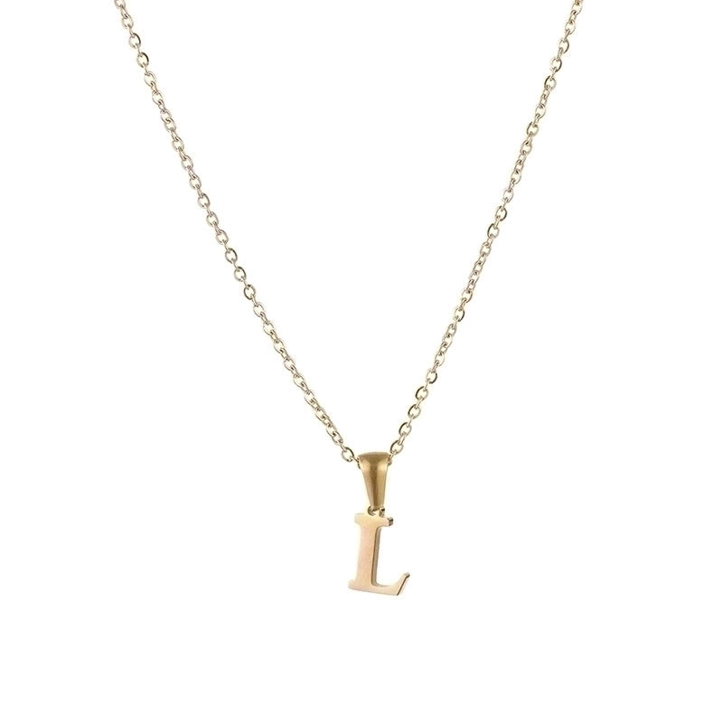 Minimalist Letter Stainless Steel Necklace 1 Piece
