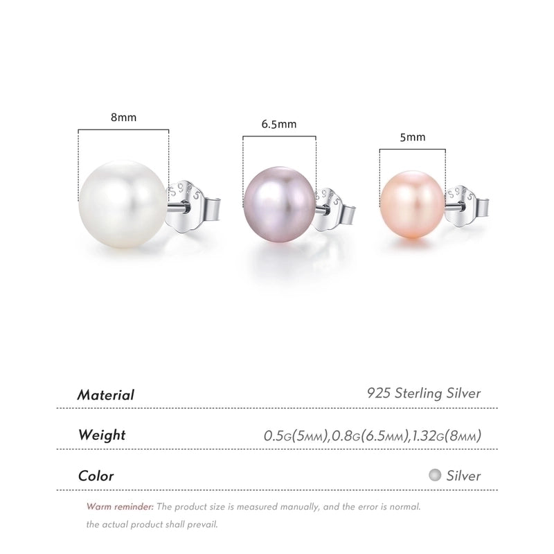 1 Pair IG Style Elegant Sweet Oval Plating 925 Sterling Silver Freshwater Pearl Ear Studs