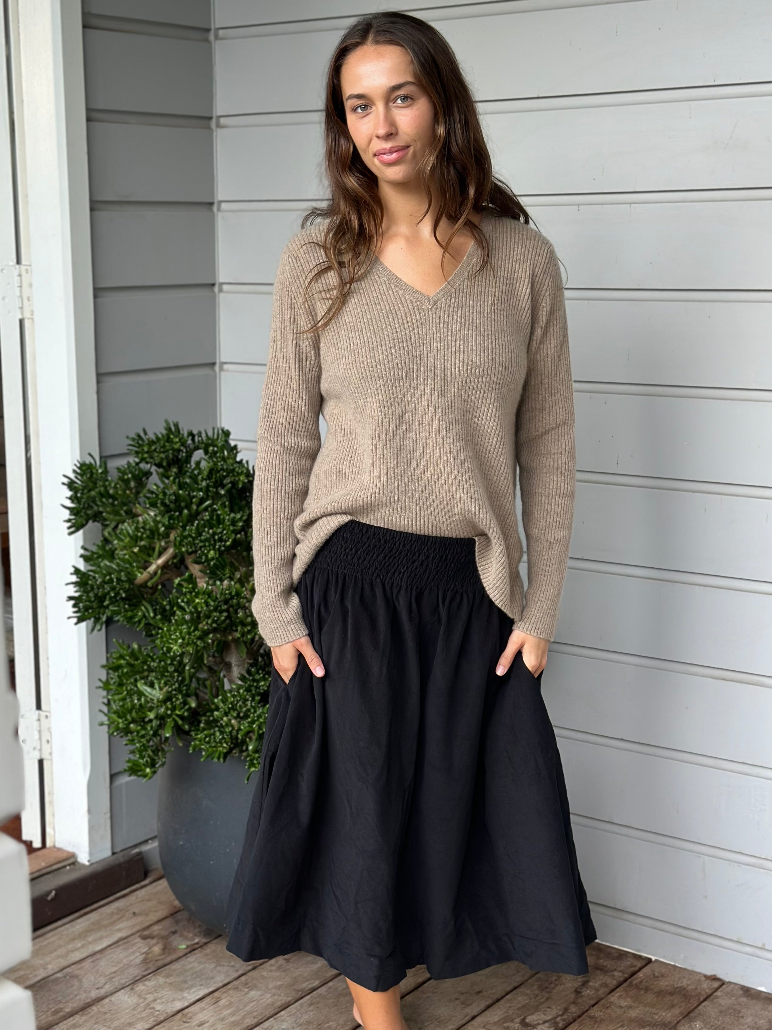 lola skirt - black cord
