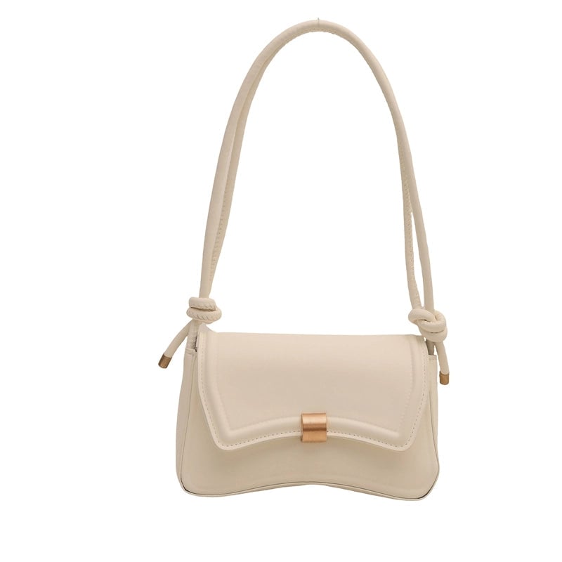 Women's Pu Leather Solid Color Basic Square Magnetic Buckle Shoulder Bag Crossbody Bag