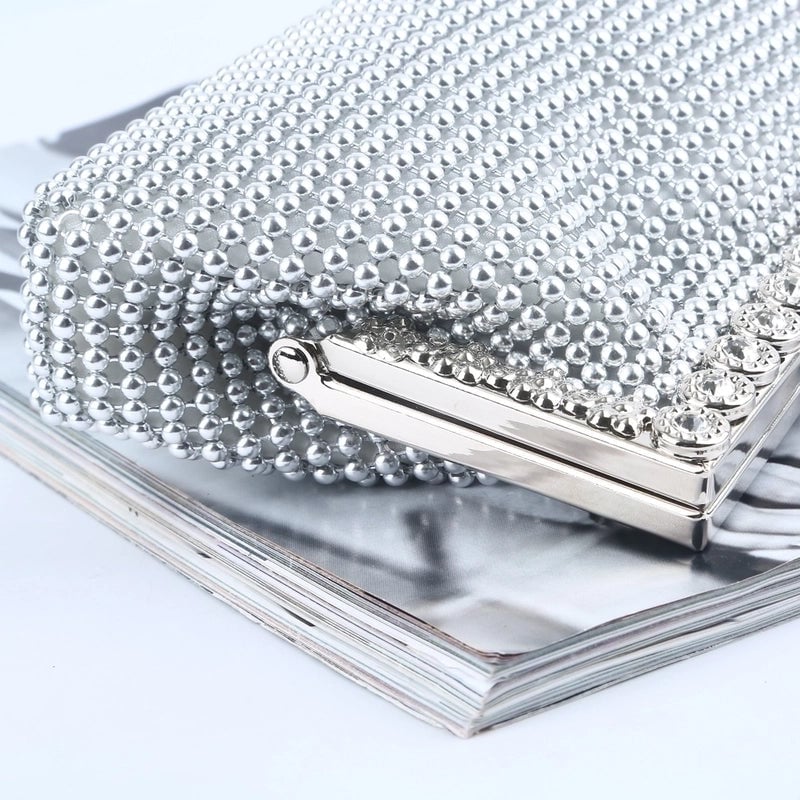 Black Gold Silver Solid Color Evening Bags