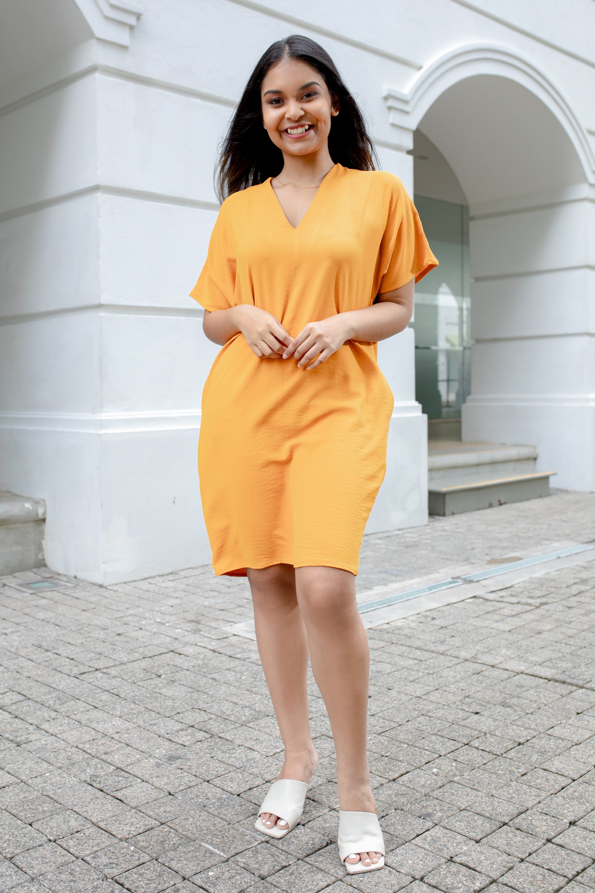 Skylar Shift Dress-Yellow