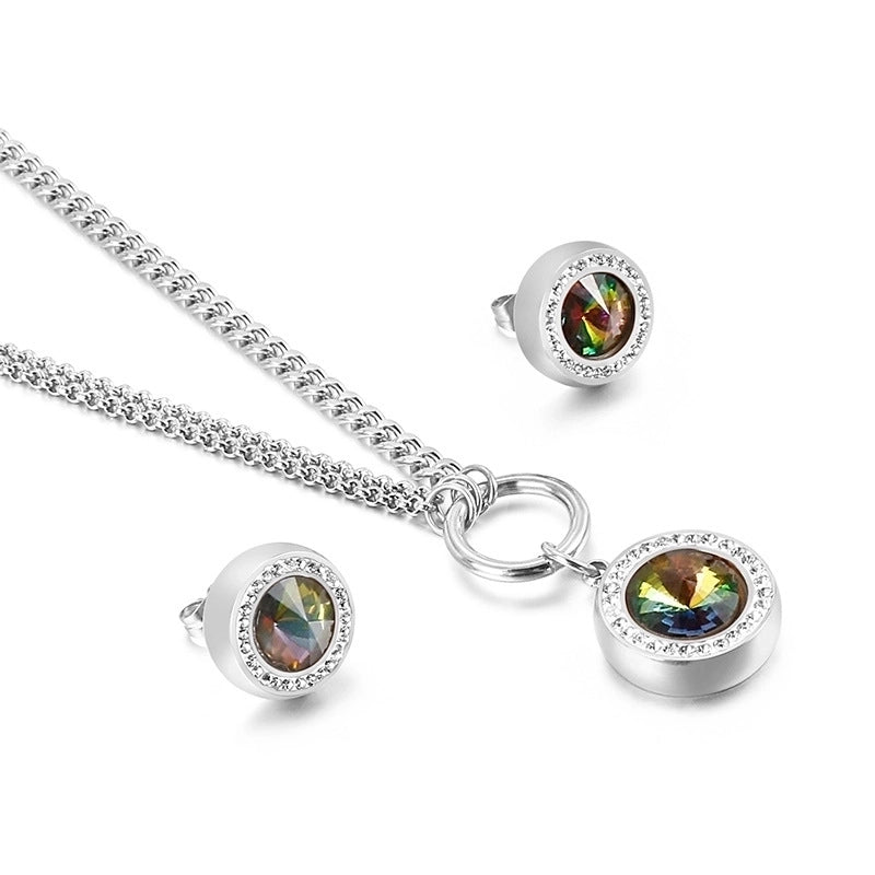 Titanium Steel 18K Gold Plated Fashion Plating Heart Titanium Steel
