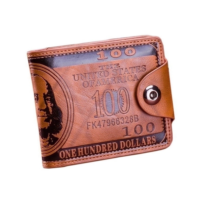 Men's Human Pu Leather Magnetic Buckle Wallets