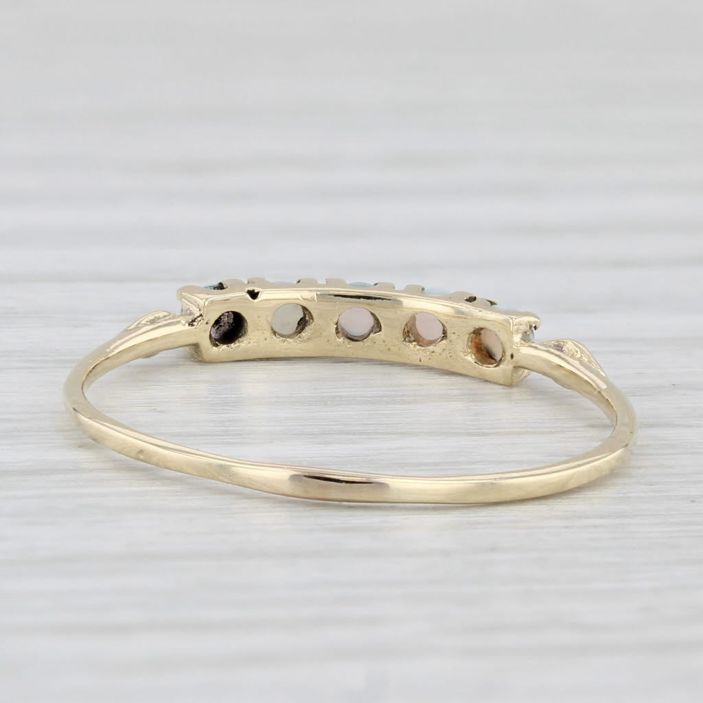 Vintage Opal Ring 10k Yellow Gold Size 9.5 Stackable