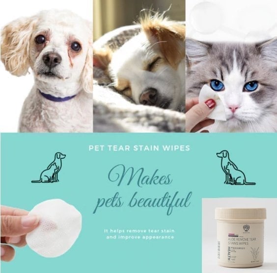 🔥Pet Tear Stain Wipes & A good companion for pets