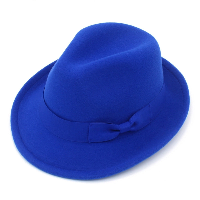 Hot Selling  Jazz Hat Autumn And Winter Fashion Small Bowler Hat Retro Wool Felt Gentleman Hat