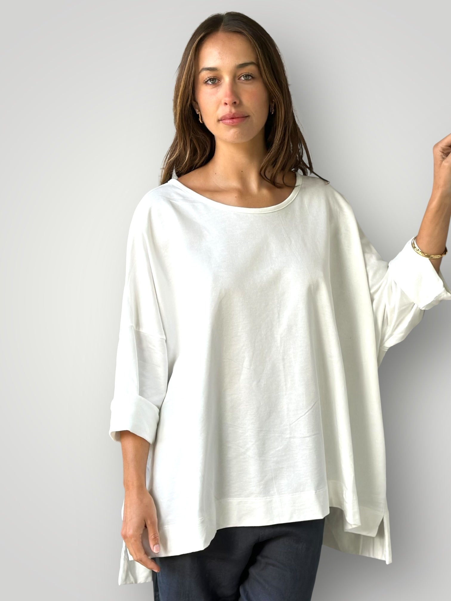 hunter top - white knit