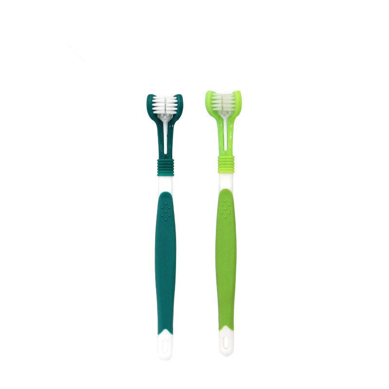 Three-Head Toothbrush For Dogs