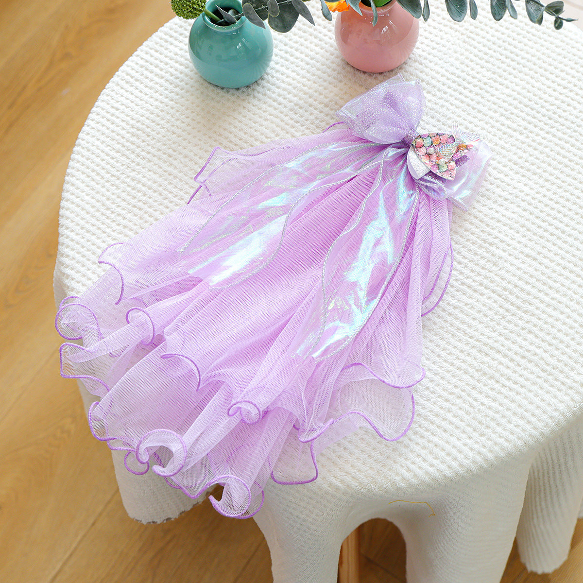 Bow/Mermaid/Ear Pattern Dog Cat Veil