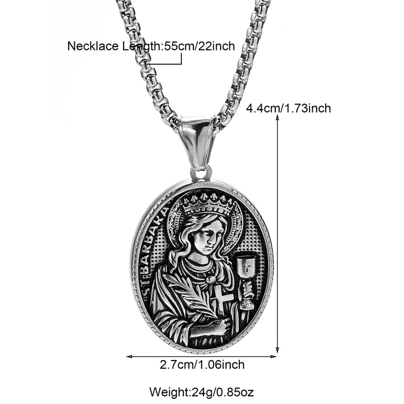 Modern Style Classic Style Portrait Cross Solid Color 304 Stainless Steel 18K Gold Plated Round Pendant Necklace