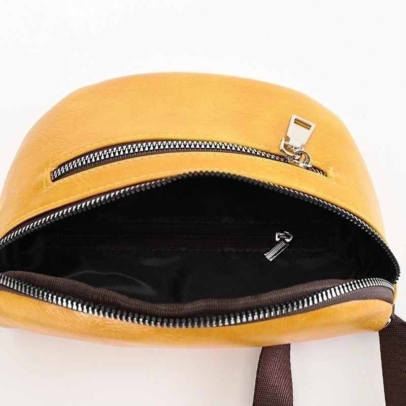 3 Pieces Women's Fashion Solid Color Pu Leather Waist Bags